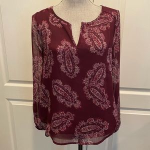 Lucky Brand Paisley Blouse XS